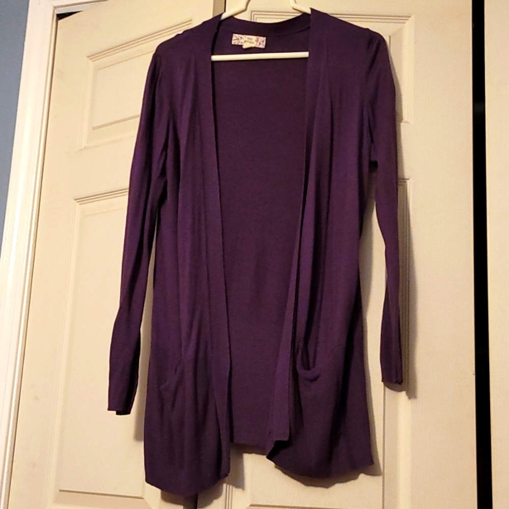 Pink Republic, large, lightweight cardigan w/pockets, never worn